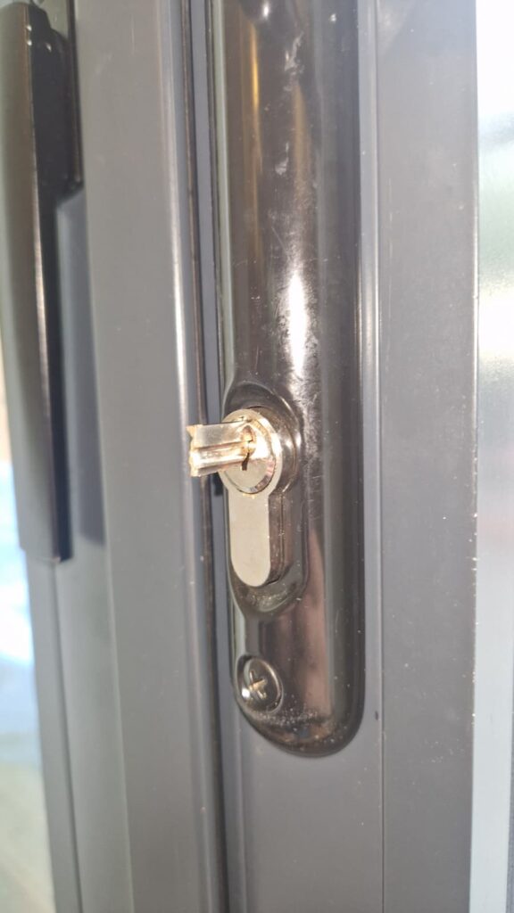 Broken key stuck in a uPVC door euro cylinder lock in Tooting SW17 — Emergency Locksmith Services by The Right Man Locksmiths